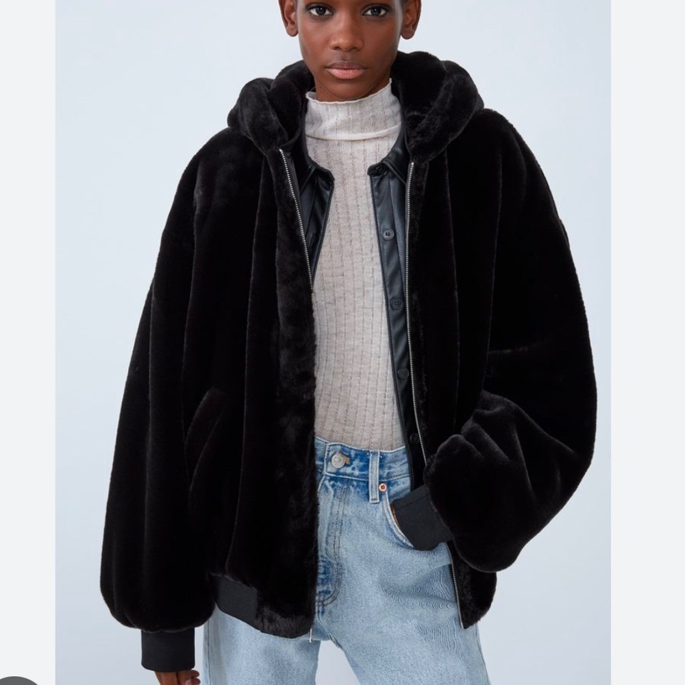 Zara Reversible Coat Bomber Jacket